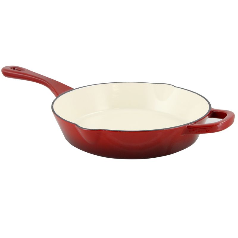 Crock Pot Artisan Enameled 10in Round Cast Iron Skillet in Scarlet Red, 2 of 7