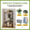 Artloge 7 Tier Tall Vertical Plant Stand Plant Bookcase Freestanding Shelving Home Clothes Stand with Hanging Rod for Home & Patio - 4 of 4