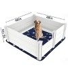 COWLOWN White Dog Whelping Pen in PVC with Washable Pee Pad, Perfect for Large Breed Puppy Whelping Needs - 3 of 4