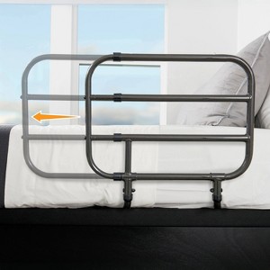 Able Life Bedside Extend-A-Rail, Adjustable Safety Guard Rail for Seniors, Black - 1 of 4