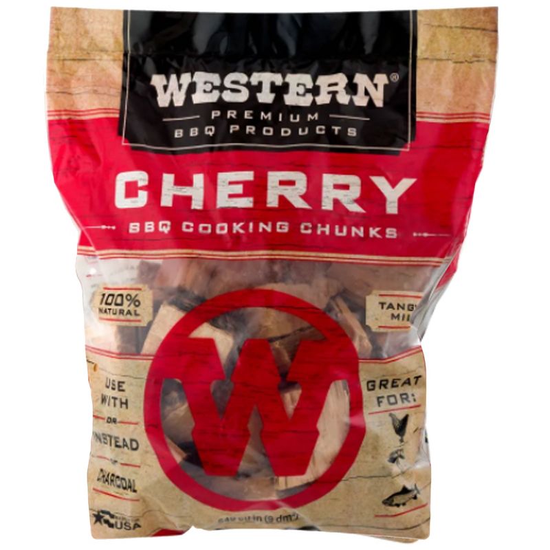 Western BBQ Smoking Barbecue Wood Grill Cooking Chunks, Cherry, 3 of 7