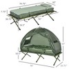 VisioGear Patio Camping Tents, Foldable Camping Cot with Tent, Sleeping Bag and Thick Air Mattress, Elevated Camping Bed Tent, Green, 76"*32"*41" - 2 of 4