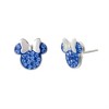 Disney Womens Minnie Mouse Sterling Silver Pave Crystal Birthstone Stud Earrings - 4 of 4