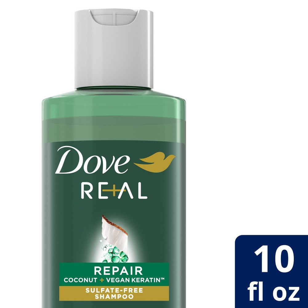 Dove Beauty Real Repair Coconut & Vegan Keratin Sulfate-Free Shampoo - 10 fl oz -  86675624
