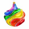 Metzler Bros. 5.0 Inch Wavy Rainbow Christmas Ball Ornament , Christmas Decor Swirled Rainbow Colors (1PC) - 4 of 4