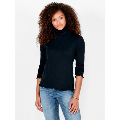 Nic+zoe Nzt Long Sleeve Lettuce Edge Turtle Neck : Target