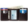 Generic Men's Two-Tone Leather Trifold Wallet, Brown, One Size - 3 of 4