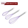 Unique Bargains Stainless Steel Silicone Non-Stick Coated Heat-Resistant Whisk 3 Pcs - 3 of 4