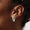 Black Bow Jewelry 14k White Gold Double Freeform Hoop Earrings, 17mm (5/8 Inch) - 3 of 4