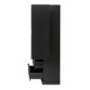 Okak Tall Cabinet, Storage Cabinet with 2 Doors and 4 Drawers, Cabinet for Lving Room, Bedroom, Kitchen, Black - 4 of 4