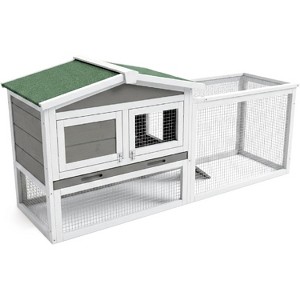 Wooden Expandable Rabbit Hutch for Indoor/Outdoor - Weatherproof with ...