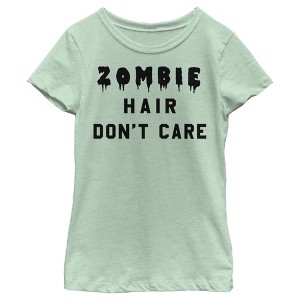 Girl's Lost Gods Halloween Zombie Hair Don't Care T-Shirt - 1 of 4