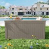 FURNIinspire Deck Boxes, Waterproof Deck Box with Lockable Storage Container for Patio Furniture Cushions Garden Tools, Brown, 61.02"*28.39"*29.17" - 2 of 4