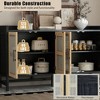 Rustic Sideboard with Rattan Doors & Adjustable Shelves - Versatile for Entryway, Dining, or Living Room - 2 of 4
