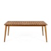SKRAN Farmhouse Patio Acacia Wood Dining Table, Rectangular Dining Table for Backyard,Garden or Indoor, Teak Brown - 4 of 4