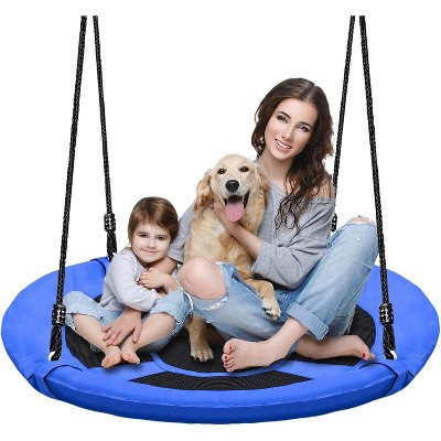 Hotraffy 40 Inch Green Saucer Tree Swing Set for Kids Adults 500lb Weight Capacity Waterproof Flying Swing Seat Outdoor Playground, Backyard
