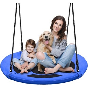 Hotraffy 40 Inch Green Saucer Tree Swing Set for Kids Adults 500lb Weight Capacity Waterproof Flying Swing Seat Outdoor Playground, Backyard - 1 of 4