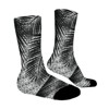 Dsane Black Palm Leaves Women Printed Crew Socks Funny Funky Socks Soft Polyester Novelty Gifts for Artists Men - 4 of 4