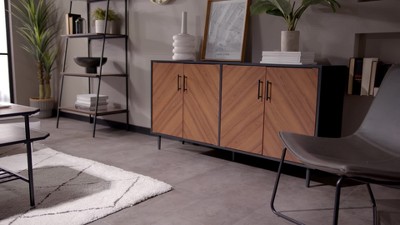 Play Angelo Modern Bookmatch 4 Door Sideboard - Saracina Home, video 3 of 26 slides