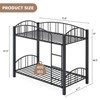 Coolmee Metal Bunk Bed Twin Over Twin, Heavy Duty Bunk Beds Frame with Arched Guardrail and Safety Ladder, Sturdy Steel Bed for Kids Boys Girls - 2 of 4
