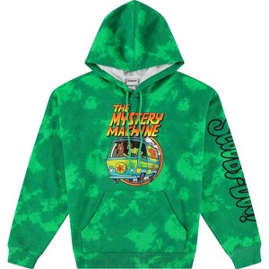 Mens Scooby Doo Throwback Hoodie - Scooby Doo, Shaggy, Velma Tie Dye Sweatshirt - Throwback Classic Tie Dye Hoodie Sweatshirt - 1 of 4