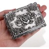 Vintage Metal Jewelry Box For Rings Earrings Necklace Treasure Chest Organizer - 4 of 4