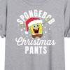 Women's - SpongeBob SquarePants - Spongebob Christmas Pants Oversized Graphic T-Shirt - 2 of 4
