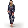 SYNCFUN Adults Christmas Hooded Pajamas, Women / Men Loose Christmas Pajamas, Nordic Print Pattern Holiday Jumpsuits - 3 of 4