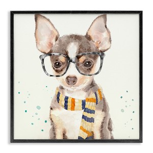 Stupell Industries Hipster Chihuahua Puppy Watercolor, 24" x 24" - 1 of 4