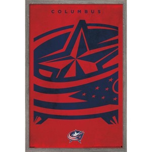 Trends International NHL Columbus Blue Jackets - Logo 25 Framed Wall Poster Prints - 1 of 4