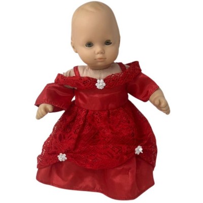 Doll Clothes Superstore Handmade Red Princess Dress Fits 14-15 Inch Baby Dolls