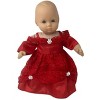 Doll Clothes Superstore Handmade Red Princess Dress Fits 14-15 Inch Baby Dolls - 2 of 4
