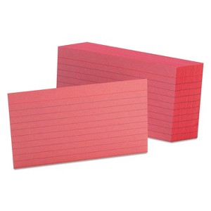 Oxford Ruled Index Cards 3 x 5 Cherry 100/Pack 7321CHE - 1 of 2