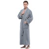 ESKYMODE Mens Terry Cotton Bathrobe, Ankle Length Long Towel Bath Robe - 2 of 4