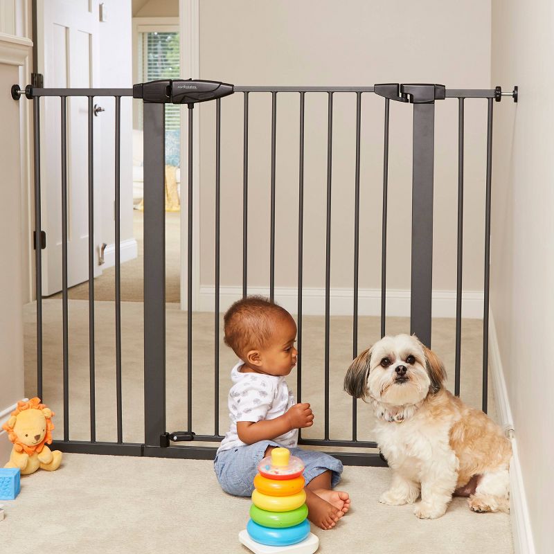 Toddleroo by North States Riverstone Extra Tall And Wide Baby Gate - Graphite -  29.75&#34;-52&#34; Wide, 6 of 7