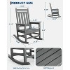 Acekool 40" Oversized Outdoor Rocking Chair - Spacious All-Weather Rocker with Ergonomic Design for Patio & Porch - 3 of 4