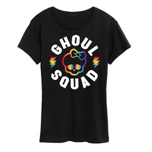 Women's Monster High Rainbow Ghoul Squad Short Sleeve Graphic T-Shirt - Black - 3X - 1 of 4