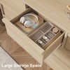 CuisinSmart 6/7/8 Drawer Dresser for Bedroom, Natural Double Dresser Organizer with Concave Handles, Modern Chest of Drawers - 3 of 4