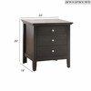 Vynxaria Chic Casual Black Nightstand, 26"H X 24"W X 18", 3 Spacious Drawers, Durable Build, No Assembly Required - 4 of 4