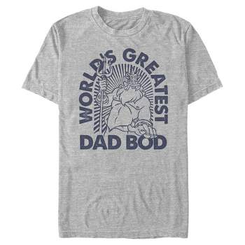 Men's The Little Mermaid The Little Mermaid King Triton World's Greatest Dad Bod T-Shirt