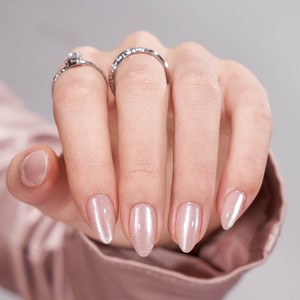 BTArtboxnails Short Almond Aurora Cat Eye - Press On Nails - 1 of 4