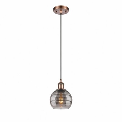 Rochester - 1 Light Cord Hung Mini Pendant In Industrial Style-7.88 Inches Tall and 5.88 Inches Wide