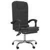 vidaXL Massage Reclining Office Chair Black Velvet - 2 of 4