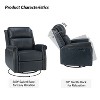 Set of 2 Lorenzo Genuine Leather Power Rocking Recliner | ARTFUL LIVING DESIGN - 4 of 4