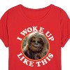 Women's - Star Wars - I Woke Up Like This Chewie Oversized Graphic T-Shirt - 2 of 4