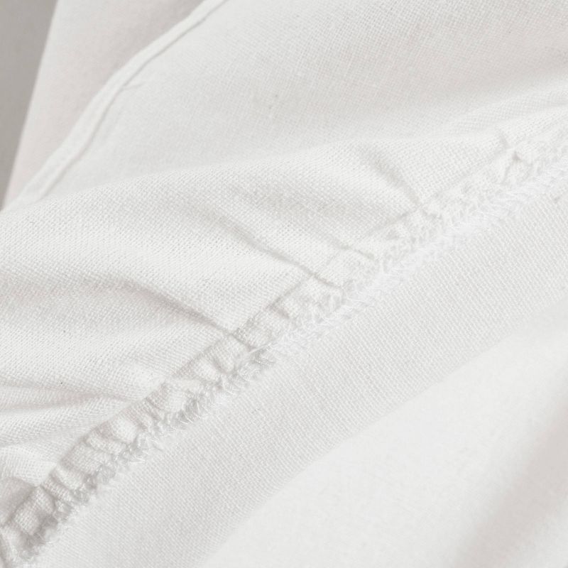 2pk 36&#34;x39&#34; Linen Ruffle Curtain Tiers White - Lush D&#233;cor, 6 of 7