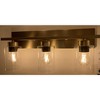 Quorum Lighting Carter 3 - Light Vanity in  Aged Brass - 4 of 4