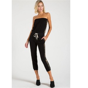 n:philanthropy Womens Drawstring Waist Romper Jumpsuit - 1 of 3