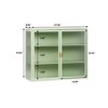 27.56" Modern Two-Door Wall Cabinet with Glass Doors, Three-Tier Storage for Bathroom, Kitchen, - 4 of 4