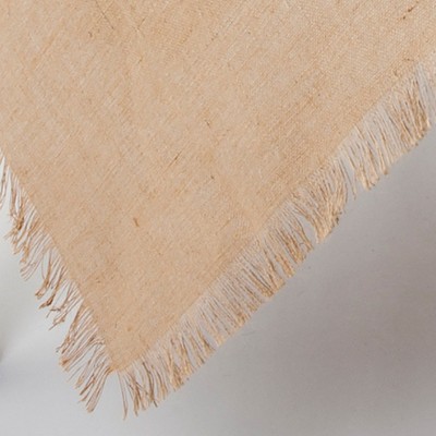 Natural Fringed Jute Tablecloth for Fall Decor